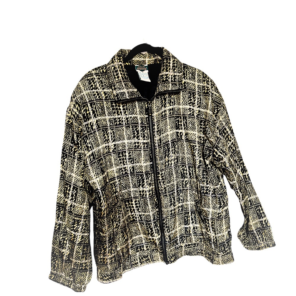 Chic Black and Cream Women's Bomber Jacket